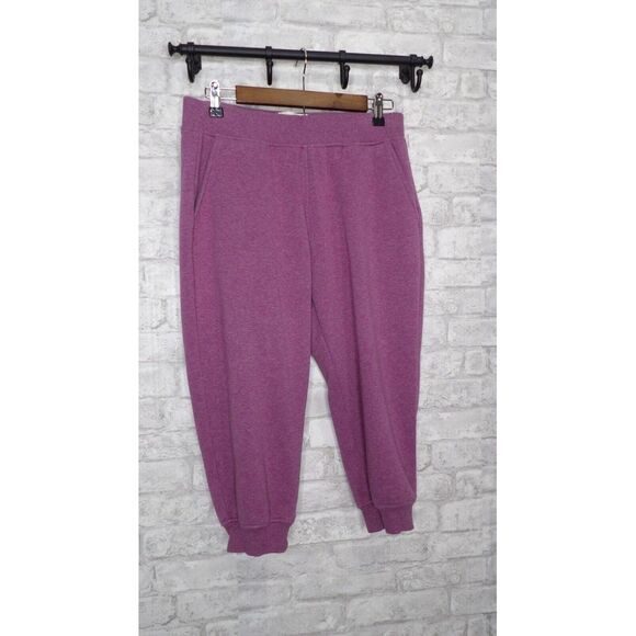 Ugg Cropped Joggers‎ Plush Sweatpants Heathered Pink Women Size M - Picture 1 of 16